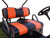 Huskey 4PCS Golf Cart Front/Rear Seat Covers for EZGO TXT 2014+, Valor Gas and Electric Models Custom Fit Two-Tone Black with Orange Stripe & Piping, Marine Grade Vinyl, Staple On Design