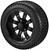 12" Casino Matte Black on 215/35-12 LSI Elite Tires (Set of 4), Fits Club Car & EZGo Carts, Golf Cart Tires and Wheels Combo
