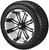 12" Casino White/Black on 215/35-12 LSI Elite Tires (Set of 4), Fits Yamaha Carts, Golf Cart Tires and Wheels Combo