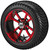 12" Maltese Cross Black/Red on 215/35-12 LSI Elite Tires (Set of 4) fits Standard Lug Nuts