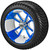 12" Maltese Cross White/Blue on 215/35-12 LSI Elite Tires (Set of 4) fits Standard Lug Nuts