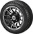 12" Tombstone Black/Machined on 215/40-12 LSI Elite Tires (Set of 4), Fits Club Car & EZGo Carts, Golf Cart Tires and Wheels Combo