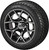 12" Ninja Black/Machined on 215/40-12 LSI Elite Tires (Set of 4), Fits Club Car & EZGo Carts, Golf Cart Tires and Wheels Combo