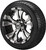 14" Warlock Black/Machined on 205/30-14 LSI Elite Tires (Set of 4), Fits Club Car & EZGo Carts, Golf Cart Tires and Wheels Combo