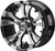 14" Warlock Black/Machined on 205/30-14 LSI Elite Tires (Set of 4), Fits Club Car & EZGo Carts, Golf Cart Tires and Wheels Combo