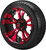14" Warlock Black/Red on 205/30-14 LSI Elite Tires (Set of 4), Fits Club Car & EZGo Carts, Golf Cart Tires and Wheels Combo