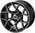 14" Ninja Black/Machined on 205/30-14 LSI Elite Tires (Set of 4), Fits Club Car & EZGo Carts, Golf Cart Tires and Wheels Combo