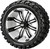 14" Casino White/Black on 23x10R14 Sierra Rover Radial Tires (Set of 4), Fits Club Car & EZGo Carts, Golf Cart Tires and Wheels Combo, Can be Used on Lawn Mowers and ATV's