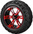 14" Raptor Black/Red on 23x10-14 Black Trail Tires (Set of 4), Fits Club Car & EZGo Carts, Golf Cart Tires and Wheels Combo, Can be Used on Lawn Mowers and ATV's