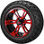 14" Raptor Black/Red on 22x10-14 Trail Fox A/T Tires (Set of 4), Fits Club Car & EZGo carts, Golf Cart Tires and Wheels Combo, Can be Used on Lawn Mowers and ATV's