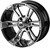 14" Raptor Black/Machined on 23x10R14 Sierra Rover Radial Tires (Set of 4), Fits Club Car & EZGo Carts, Golf Cart Tires and Wheels Combo, Can be Used on Lawn Mowers and ATV's