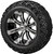 14" Casino Black/Machined on 23x10-14 Black Trail Tires (Set of 4), Fits Club Car & EZGo Carts, Golf Cart Tires and Wheels Combo, Can be Used on Lawn Mowers and ATV's