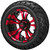 14" Warlock Black/Red on 22x10-14 Trail Fox A/T Tires (Set of 4), Fits Club Car & EZGo carts, Golf Cart Tires and Wheels Combo, Can be Used on Lawn Mowers and ATV's