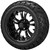 14" Warlock Gloss Black on 22x10-14 Trail Fox A/T Tires (Set of 4), Fits Club Car & EZGo carts, Golf Cart Tires and Wheels Combo, Can be Used on Lawn Mowers and ATV's