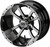 14" Maltese Cross Black/Machined on 22x10-14 Trail Fox A/T Tires (Set of 4), Fits Club Car & EZGo carts, Golf Cart Tires and Wheels Combo, Can be Used on Lawn Mowers and ATV's
