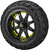 15" Revenge Matte Black on 23x10-15 Black Trail w/Yellow Inserts (Set of 4)