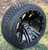 14" Lancer Gloss Black Golf Cart Wheels and 205/30-14" DOT Low Profile Tires - Set of 4