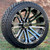 14" Lancer Machined Black Golf Cart Wheels and 205/30-14" DOT Low Profile Tires - Set of 4