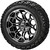 14" Hercules Black/Machined on 23x10-14 Sierra Sport Tires (Set of 4)