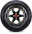 14" MODZ® Gladiator Matte Black Golf Cart Wheels and All-Terrain Tires Combo Set of 4 - Red