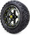 14" MODZ® Gladiator Matte Black Golf Cart Wheels and All-Terrain Tires Combo Set of 4 - Yellow