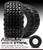 MODZ Vampire Glossy Black 10" Golf Cart Wheels and Arisun X-Trail (20x10-10) All-Terrain Golf Cart Tires Combo - Set of 4