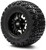 MODZ Vampire Glossy Black 10" Golf Cart Wheels and Arisun X-Trail (20x10-10) All-Terrain Golf Cart Tires Combo - Set of 4