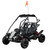 The image showcases the Hammerhead by Polaris MudHead 208R, a versatile and high-performing go-kart designed for young adventurers aged 10 and up. The go-kart features a sleek and durable design with a brush guard at the front for added protection. The 208cc LCT electric-start engine is highlighted, emphasizing the go-kart's power and ease of use. The dual LED headlights and canopy top are visible, showcasing the go-kart's stylish and functional design. The 16 x 6 – 8-inch front tires and 16 x 7 – 8-inch rear tires provide excellent traction and stability, while the rear hydraulic disc brake ensures safe and reliable stopping power. The three-point harness seatbelt adds an extra layer of safety, making it a perfect choice for young riders. Overall, the image captures the essence of a safe, durable, and fun go-kart ready for endless adventures.
