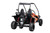 The image showcases the Hammerhead by Polaris MudHead SE, a sleek and stylish go-kart designed for young adventurers aged 10 and up. The go-kart features a modern design with upgraded plastic body panels and a steel bumper, emphasizing its durability and style. The 208cc LCT electric-start engine is highlighted, showcasing the go-kart's power and ease of use. The dual LED headlights and canopy top are visible, adding to the go-kart's functional and stylish design. The ROPS roll cage and three-point safety belts are prominently displayed, underscoring the go-kart's commitment to safety. The 16-inch tires and rear hydraulic disc brake ensure excellent traction and reliable stopping power. Overall, the image captures the essence of a safe, durable, and fun go-kart ready for endless adventures.