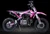 Side View: Pink Denago MX1 110cc youth dirt bike side view