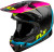 “Fly Racing Formula CC Underglow Helmet front view – carbon fiber and Kevlar composite shell”