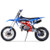 “2026 Denago MX2 125cc dirt bike blue entry-level off-road bike hydraulic brakes”