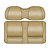 DoubleTake Veranda Front Cushion Set, Club Car DS New Style 00+ Sand/Sand