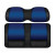 DoubleTake Veranda Front Cushion Set, Club Car Precedent 04+ - Black/Navy
