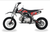 Red IBX Roost 125cc semi-automatic pit bike side view