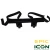 Forward or Rear Facing Golf Bag Attachment Holder for ICON i40X, i60LX & EPIC E60FX Golf Carts
