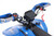 The image features the Denago E-Hawk 6 ATV, a sleek and modern electric ATV designed for kids aged 6 and up. The ATV showcases a bold black finish with multicolored LED lights, giving it a stylish and futuristic look. The rugged all-terrain tires (AT 16 x 8-7) and double A-arm front suspension highlight its capability to handle various terrains, from dirt trails to grassy fields. The handlebar-mounted controls, including the push-button gear selector and keyed ignition, are clearly visible, emphasizing the ATV's user-friendly design. The compact dimensions (51" x 31" x 32.5") and low seat height (23.5") make it perfectly sized for young riders, while the 48V removable lithium-ion battery and 1600W brushless electric motor underscore its eco-friendly and high-performance features. Safety elements like dual hydraulic disk brakes and an anti-theft alarm are subtly integrated into the design. This image captures the essence of the E-Hawk 6 ATV as a safe, fun, and technologically advanced electric vehicle for kids.