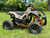 New Tao Motor D125 (Orange Edition), a youth gas-powered ATV with a vibrant orange color scheme. The ATV features a powder-coated frame, LED daytime running lights, and color-matched components like the fuel cap, hand grips, and wheel decals. The rugged 16 x 8 - 7 tires, front and rear adjustable shocks, and metal swing arm skid plate highlight its off-road capabilities. The ergonomic design, including the digital gear indicator and redesigned gear selector, ensures ease of use for young riders. Safety features like the remote wireless shut-off, speed governor, and tether kill switch are prominently displayed, making it a top choice for parents. New Tao Motor D125 (Orange Edition), a youth gas-powered ATV with a vibrant orange color scheme. The ATV features a powder-coated frame, LED daytime running lights, and color-matched components like the fuel cap, hand grips, and wheel decals. The rugged 16 x 8 - 7 tires, front and rear adjustable shocks, and metal swing arm skid plate highlight its off-road capabilities. The ergonomic design, including the digital gear indicator and redesigned gear selector, ensures ease of use for young riders. Safety features like the remote wireless shut-off, speed governor, and tether kill switch are prominently displayed, making it a top choice for parents.
