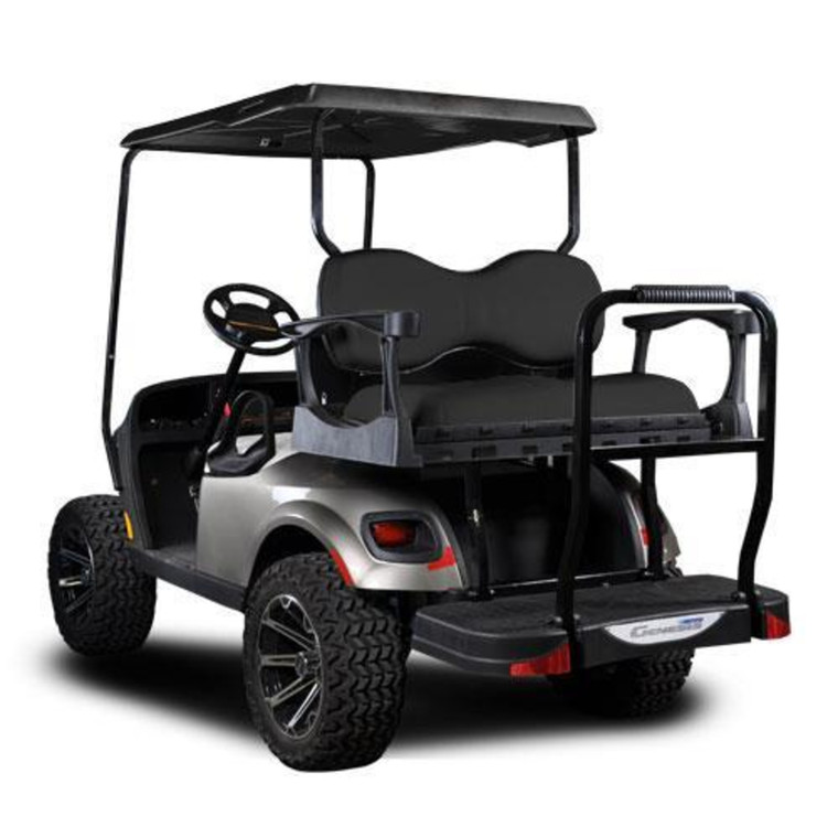 MadJax Genesis 300 with Deluxe Black Aluminum Rear Flip Seat - E-Z-GO RXV