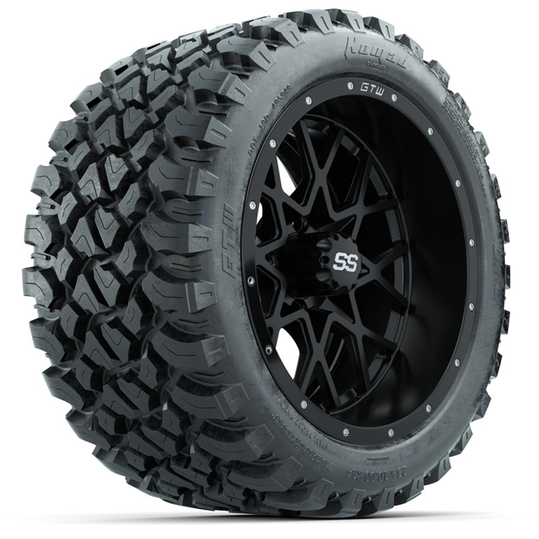 Set of (4) 14 in GTW Vortex Wheels with 23x10-14 GTW Nomad All-Terrain Tires
Item # A19-429 Set of (4) 14 in GTW Vortex Wheels with 23x10-14 GTW Nomad All-Terrain Tires
Item # A19-429
