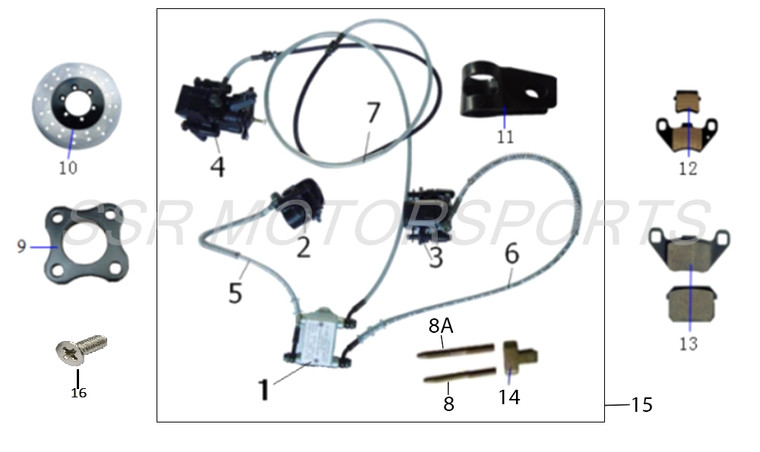 Front Brake Pad Set (SSR SRU170)