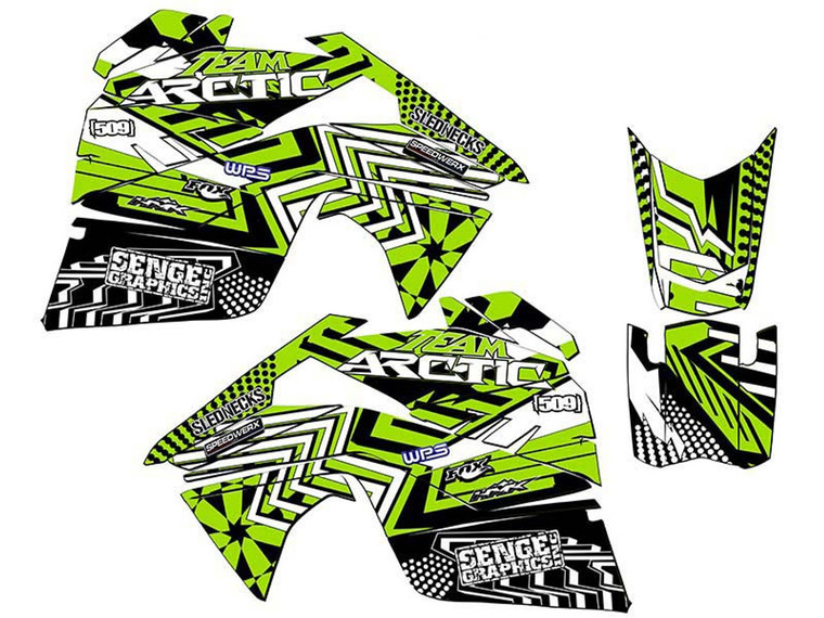 Graphic Kit For Arctic Cat ZR120/ZR200 MAYHEM Series Graphic Kit For Arctic Cat ZR120/ZR200 MAYHEM Series