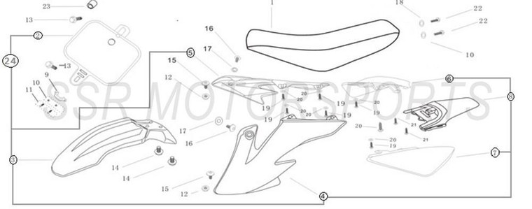 #6 (SR70C)
RIGHT REAR NUMBER PLATE ORANGE
A00681-02-03 #6 (SR70C)
RIGHT REAR NUMBER PLATE ORANGE
A00681-02-03