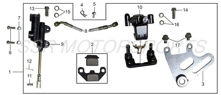 REAR BRAKE CALIPER CARRIER 190 12