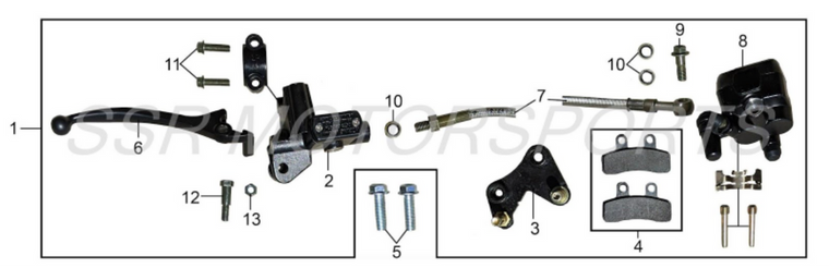 FRONT BRAKE CALIPER BRACKET (SSR)
