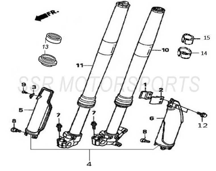FRONT FORK PACKAGE SSR SR250
