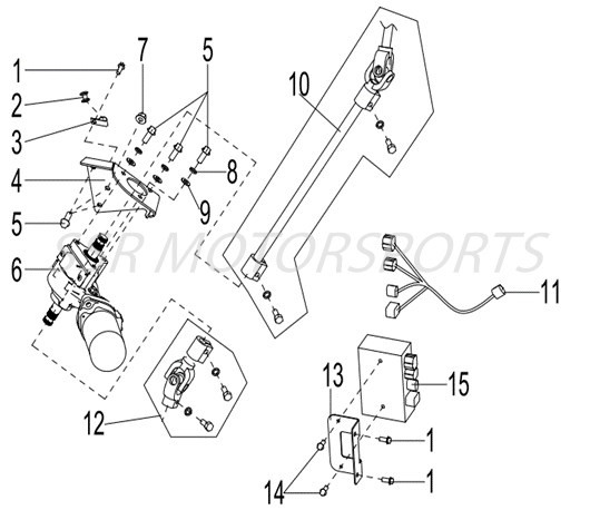 POWERSTEERING ASSEMBLY FOR SSR BISON 500