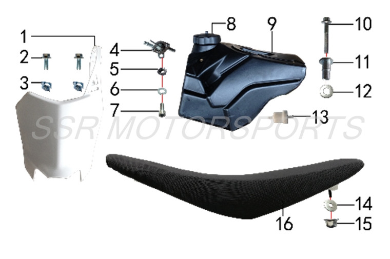 SSR SR150 Plastics/Graphics/Seat/Gas Tank Combo (2020-2023) Free Shipping SSR SR150 Plastics/Graphics/Seat/Gas Tank Combo (2020-2023) Free Shipping