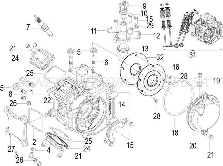 Benelli Zafferano Cylinder Head (Free Shipping) Benelli Zafferano Cylinder Head (Free Shipping)