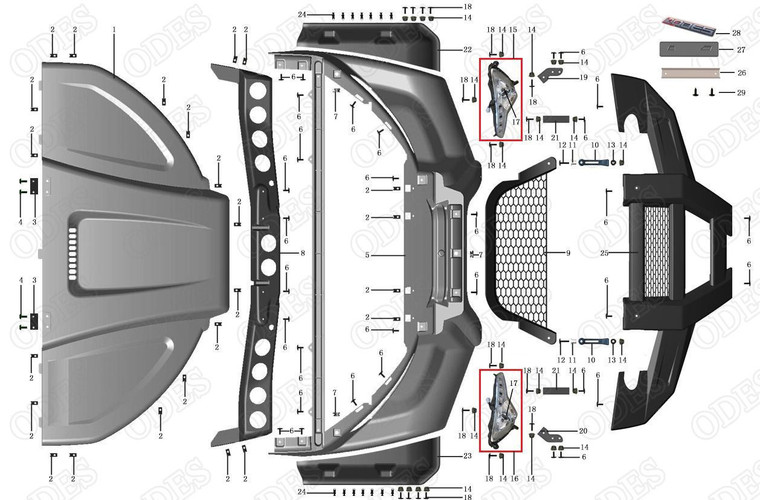 22-Front Fender, Driver Side 22-Front Fender, Driver Side